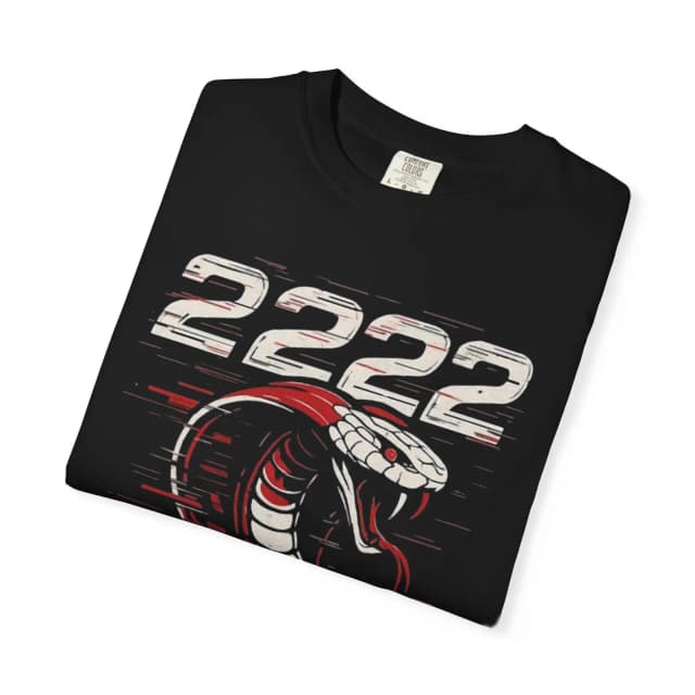Famsar Viper 2222 Premium Black Graphic Tee